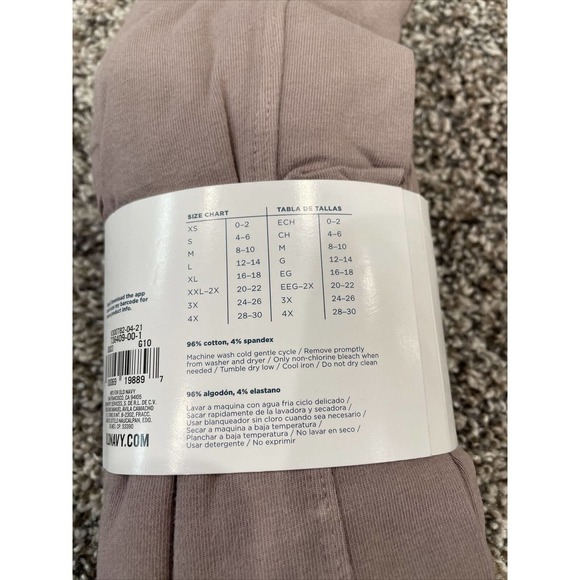 Old Navy Women's High Rise 7/8 Leggings Pant Size L Pink C3 - Picture 3 of 3